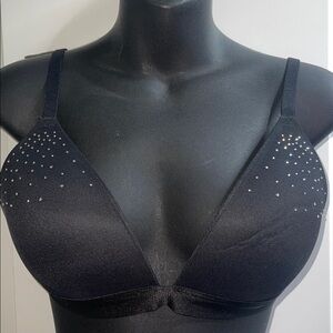 PINK Victoria’s Secret PINK WINK rhinestone push up triangle bra size Large